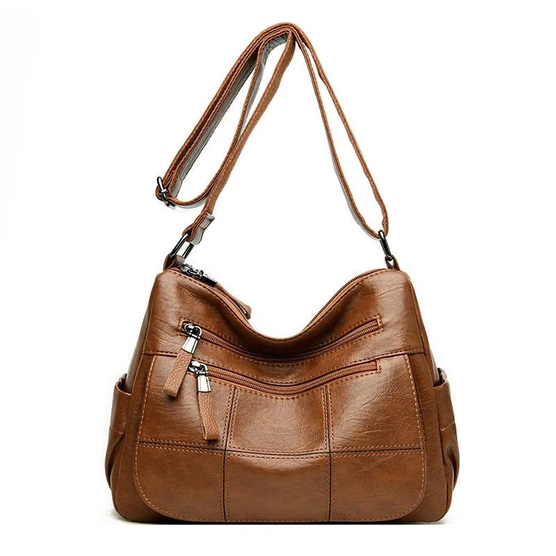 LANYIBAIGE Leather Messenger Style Adustable Shoulder Bag