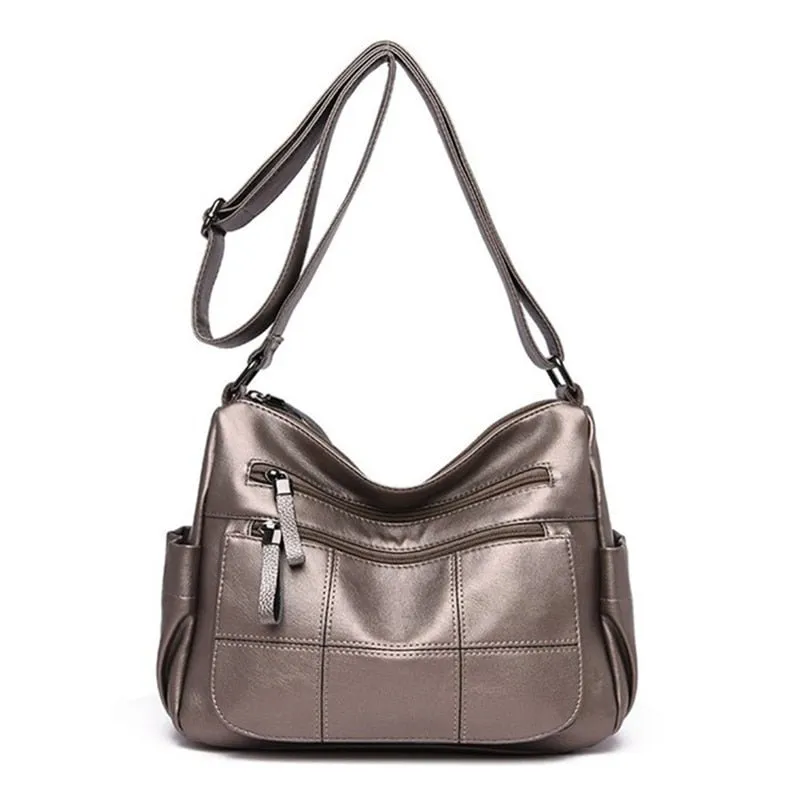 LANYIBAIGE Leather Messenger Style Adustable Shoulder Bag