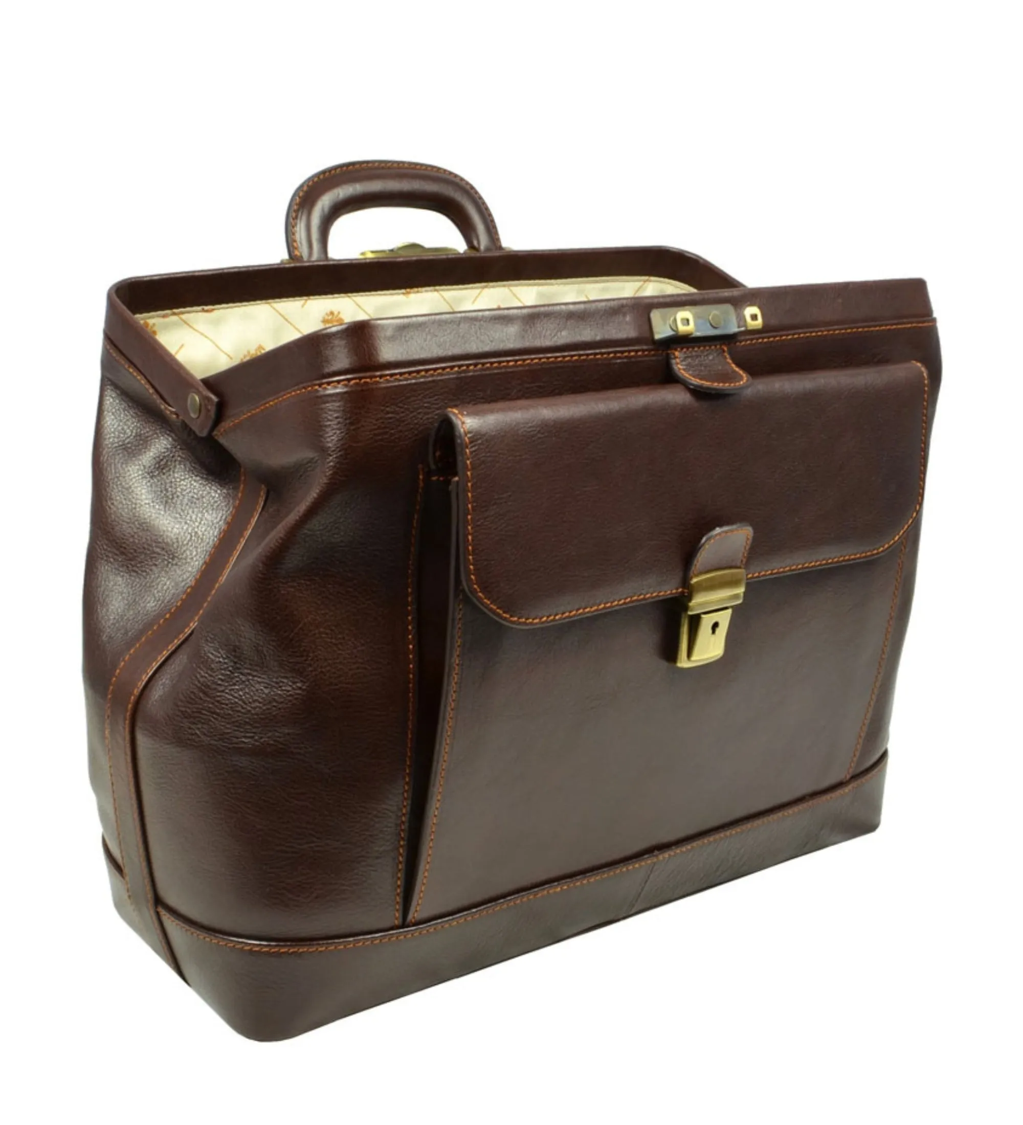 Large Italian Leather Doctor Bag - Hamlet