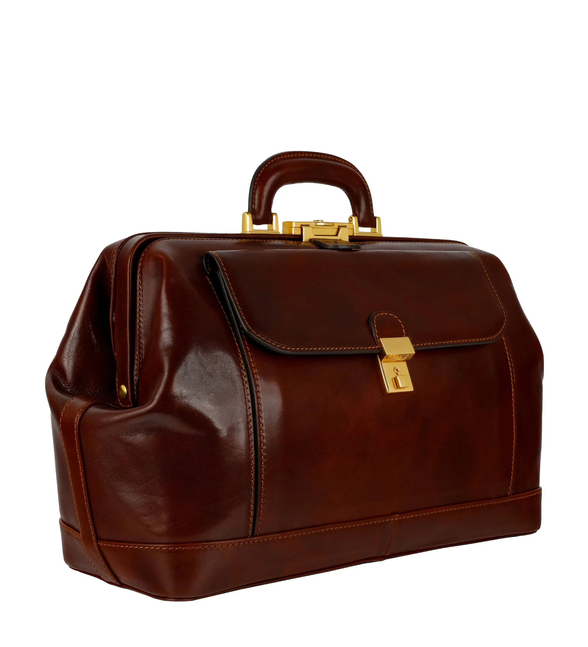 Large Italian Leather Doctor Bag - Hamlet