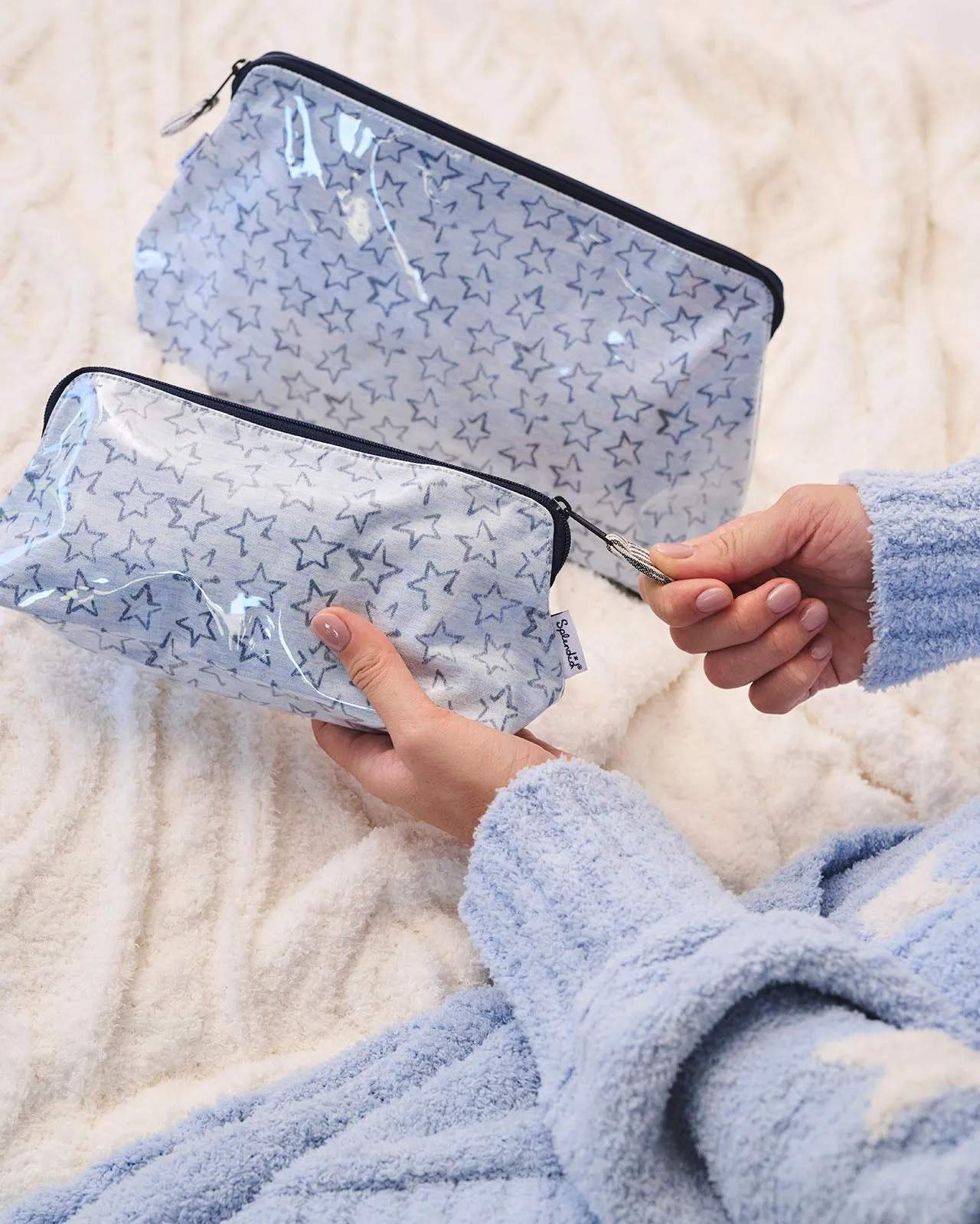 Large Outline Stars Makeup Bag