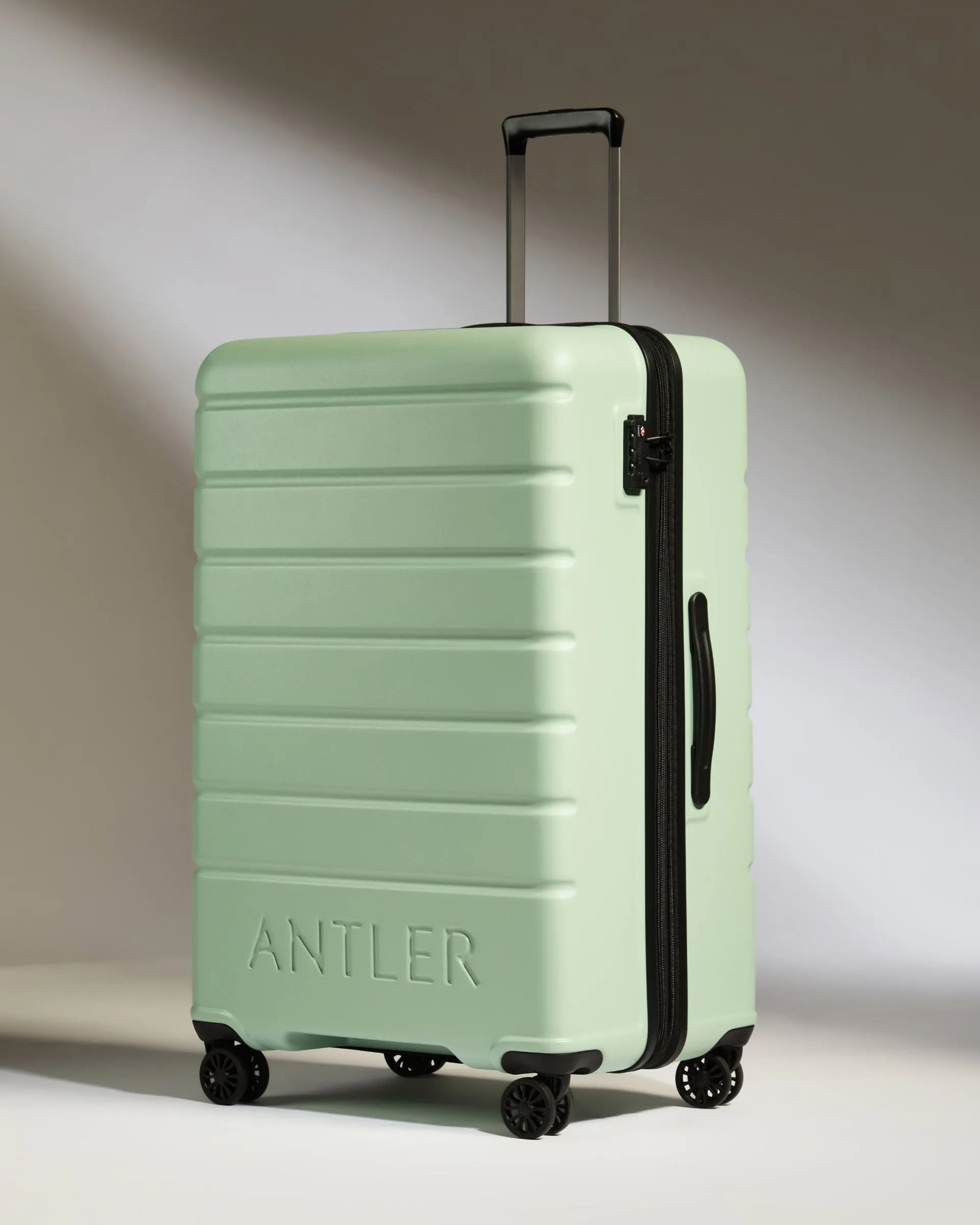 Large Suitcase in Aspen Green - Logo