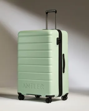 Large Suitcase in Aspen Green - Logo