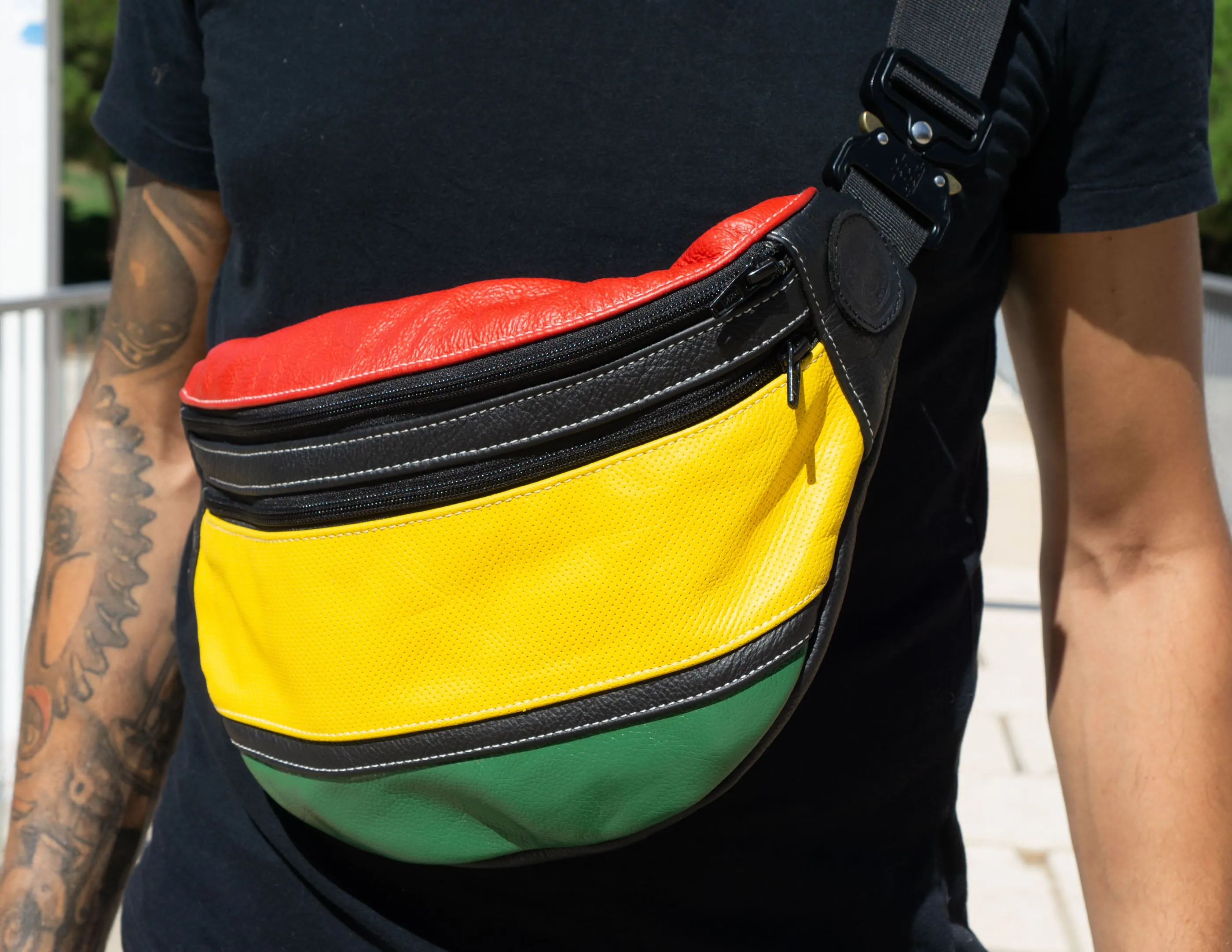 LEATHER BAG RASTA | crossbody bag for man | handcrafted