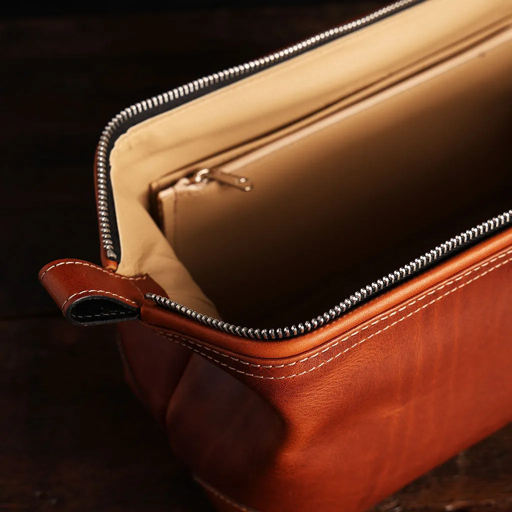 Leather Framed Dopp Kit