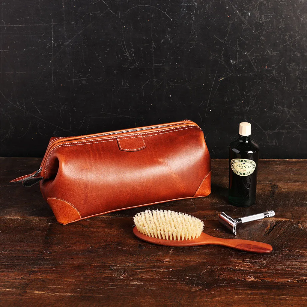 Leather Framed Dopp Kit