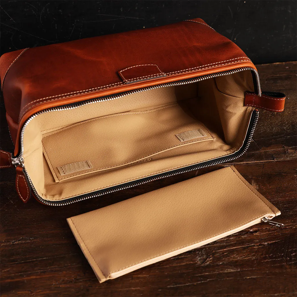 Leather Framed Dopp Kit