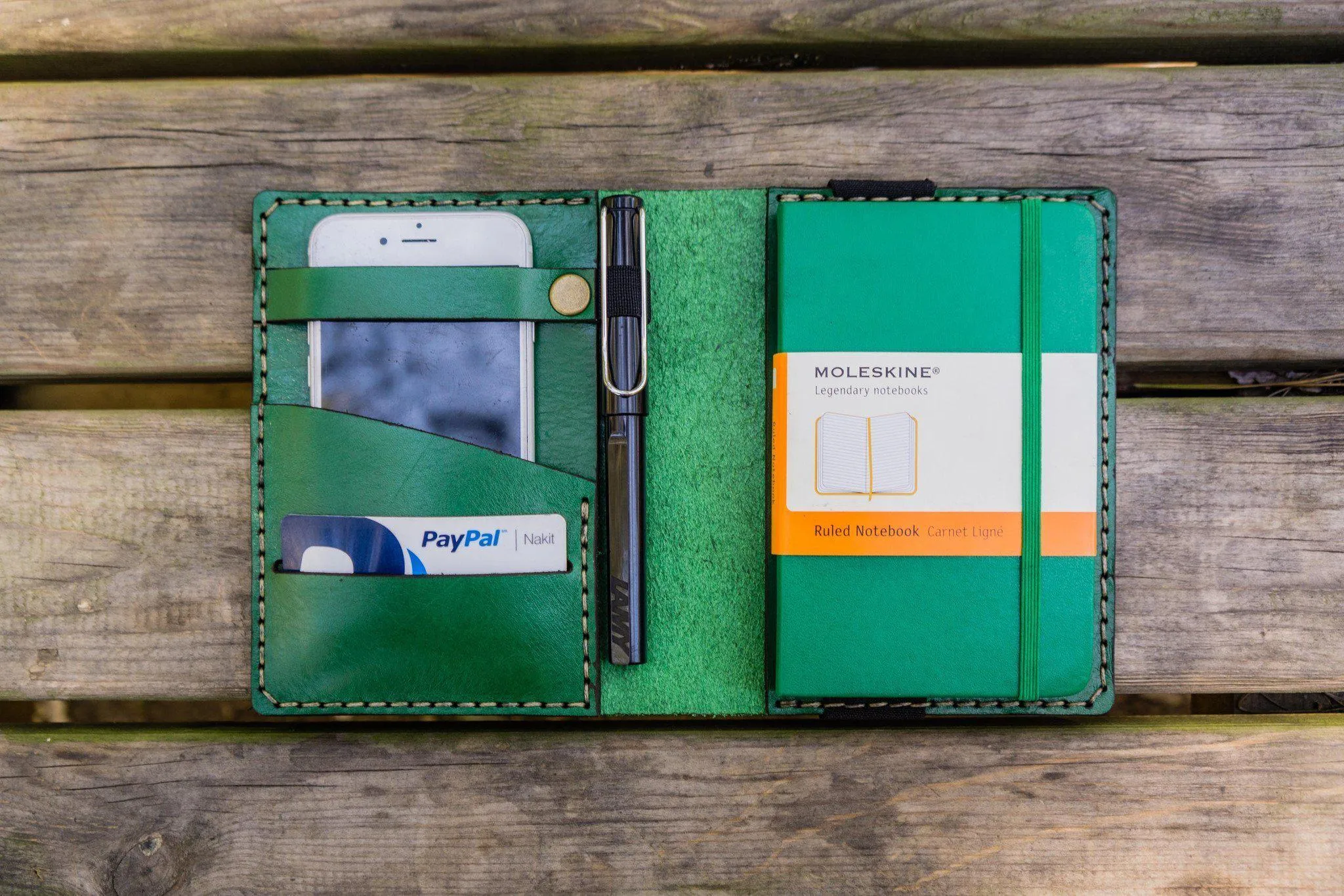 Leather Leuchtturm1917 A6 Notebook Cover - Green