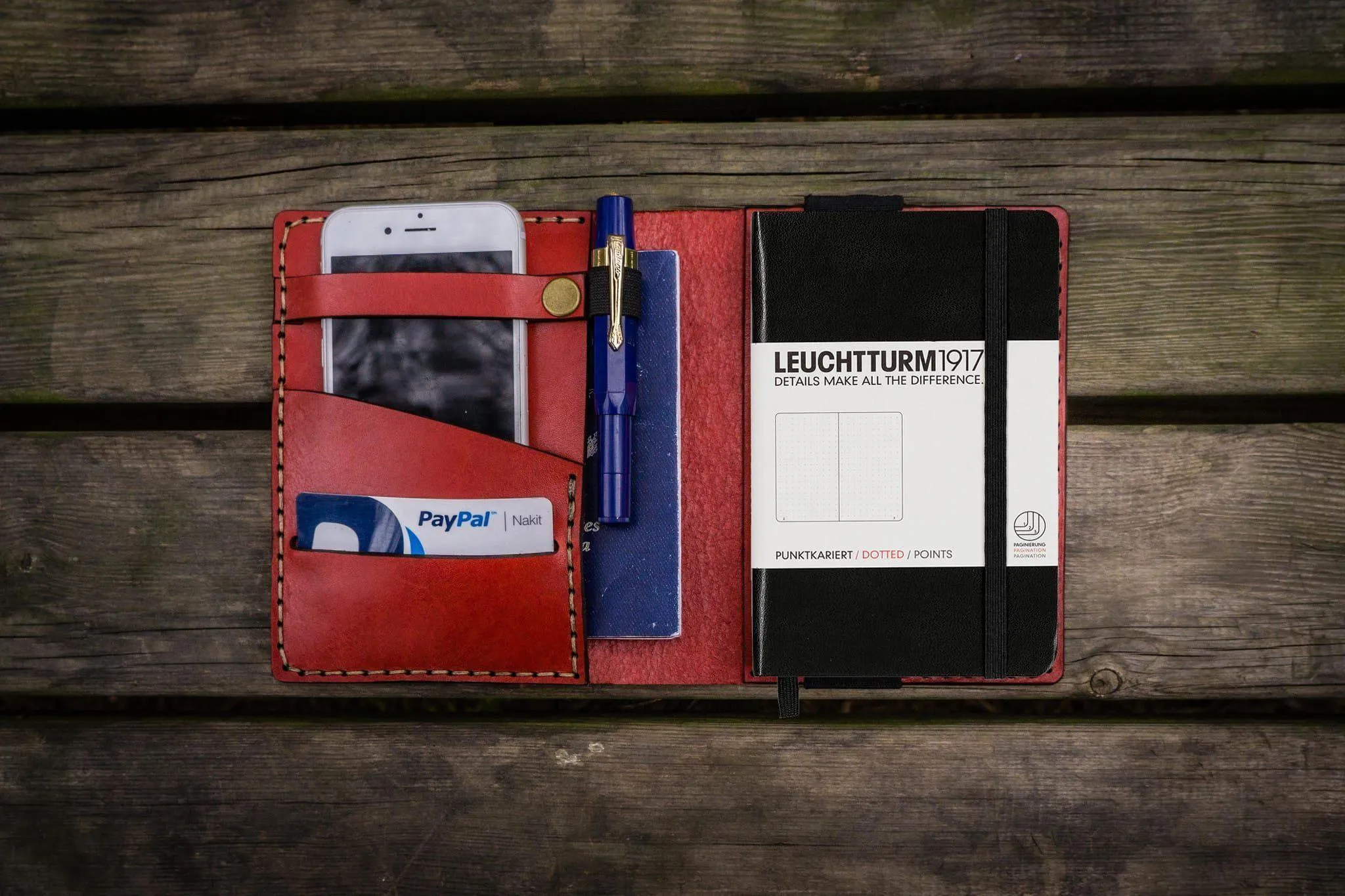 Leather Leuchtturm1917 A6 Notebook Cover - Red