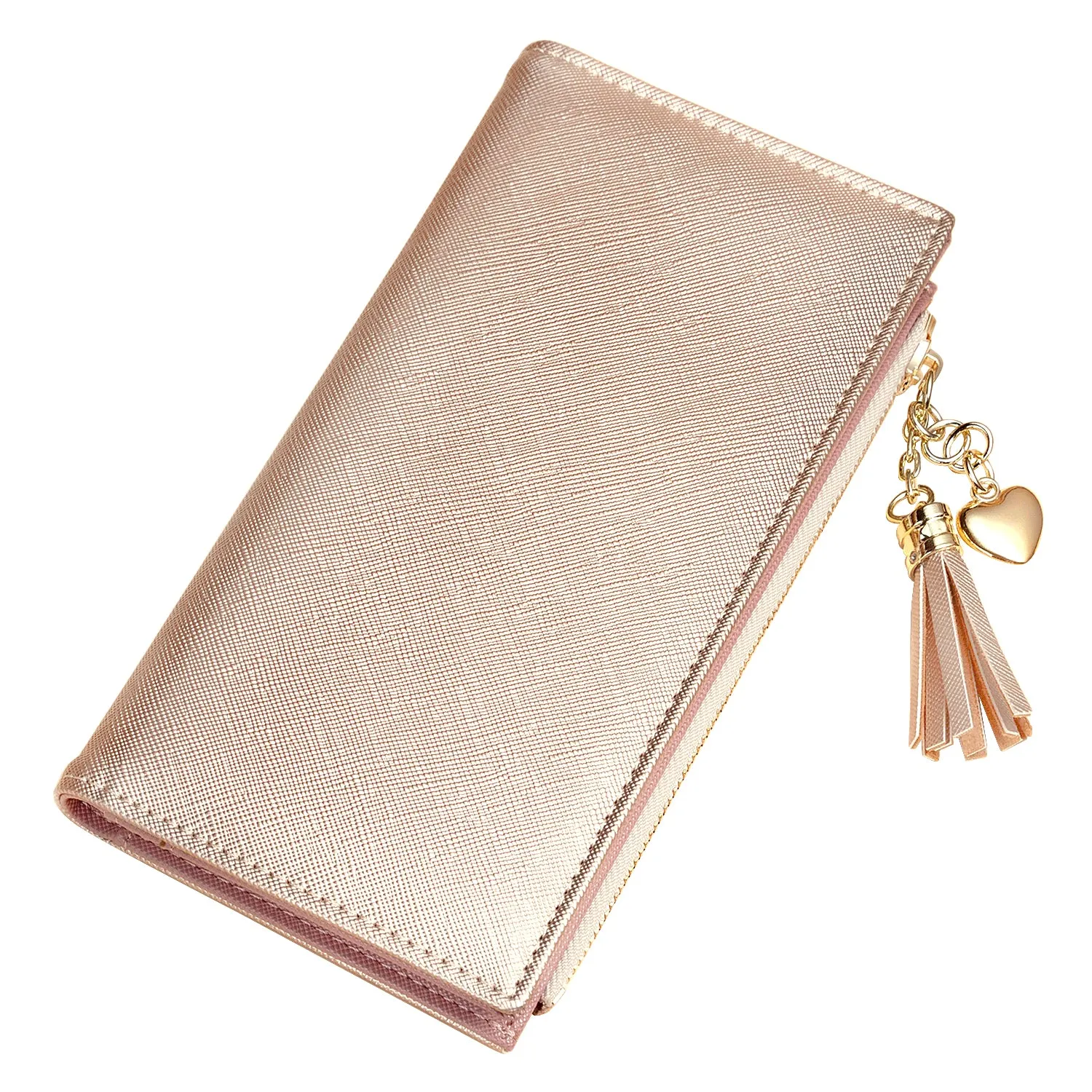 Leather Wallet for Women, Coin Purse Tan Beige