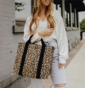 Leopard strapless purse