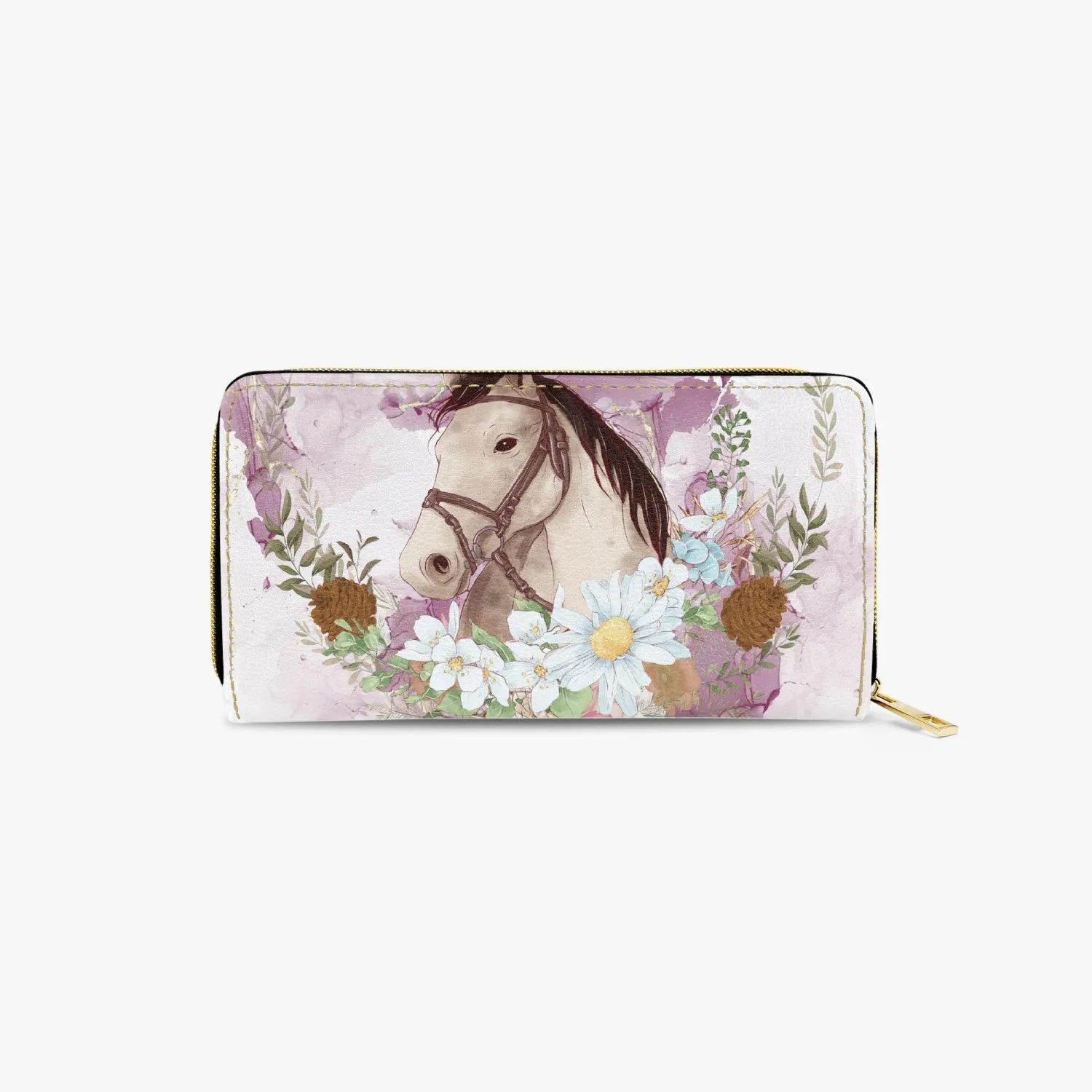 Long Type Zipper Purse, Horse, awd-1359