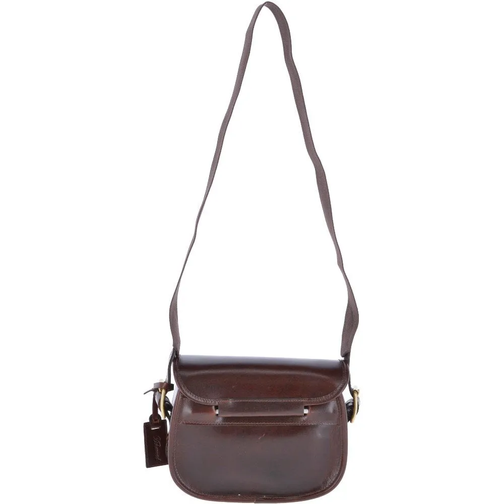 Maddox Leather Cartridge Bag - BRANDY