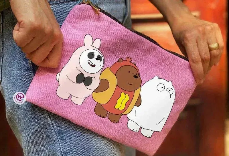 Makeup & Pencil Case-Cottons Duck - We Bear Bears