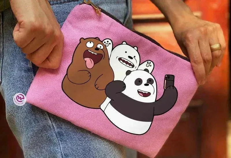 Makeup & Pencil Case-Cottons Duck - We Bear Bears