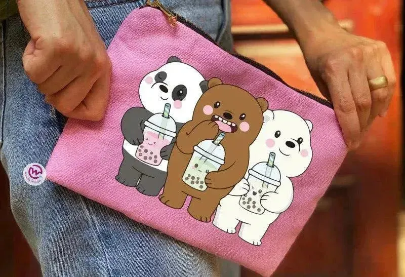 Makeup & Pencil Case-Cottons Duck - We Bear Bears