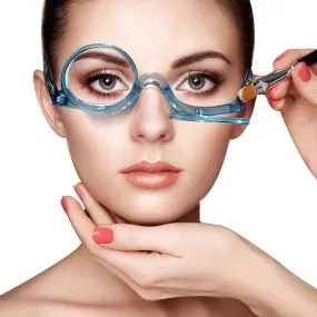 Makeup Glasses with Magnifying Flip Down Lenses for Women