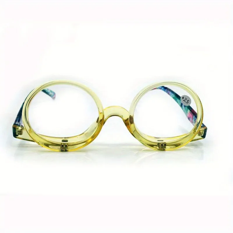 Makeup Glasses with Magnifying Flip Down Lenses for Women