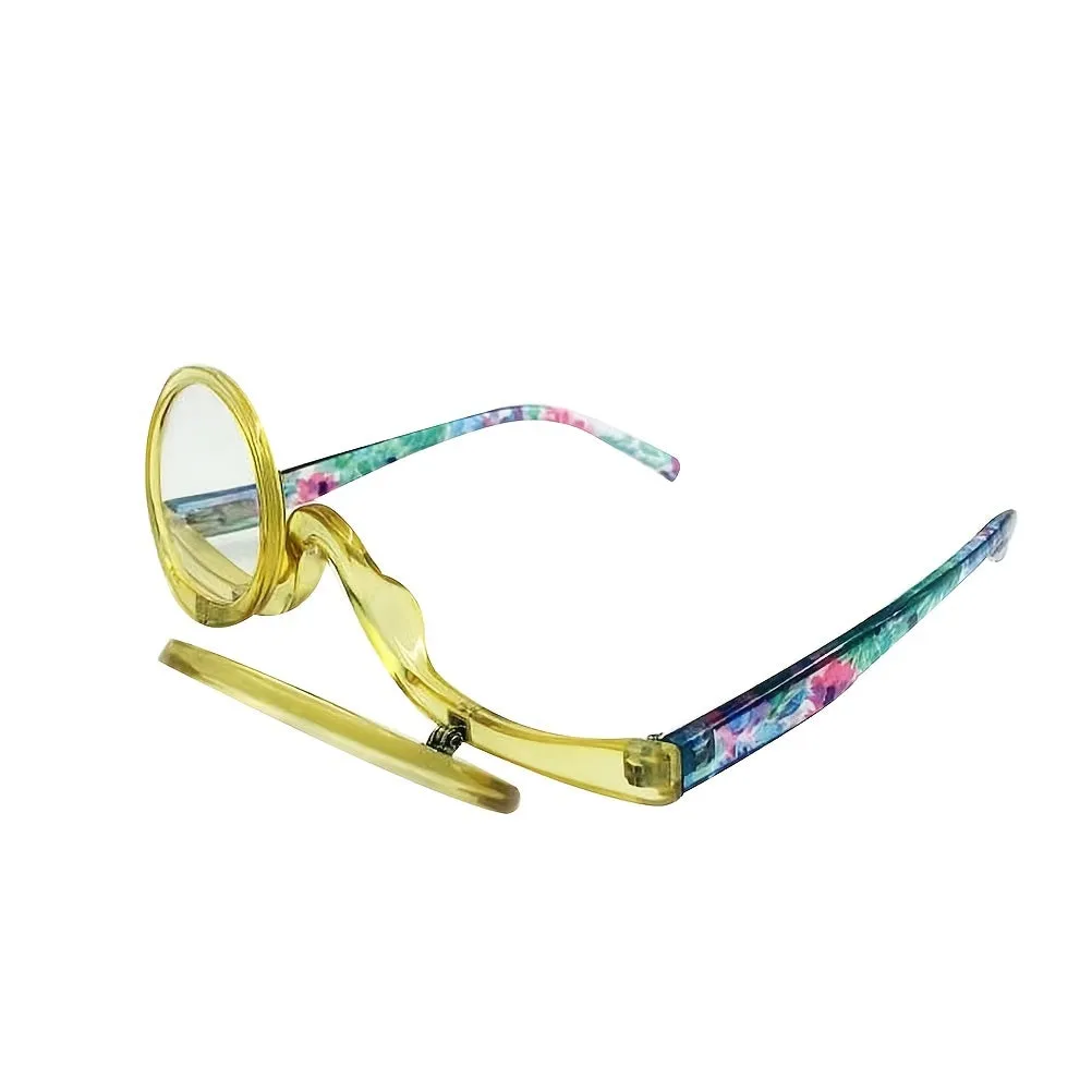 Makeup Glasses with Magnifying Flip Down Lenses for Women