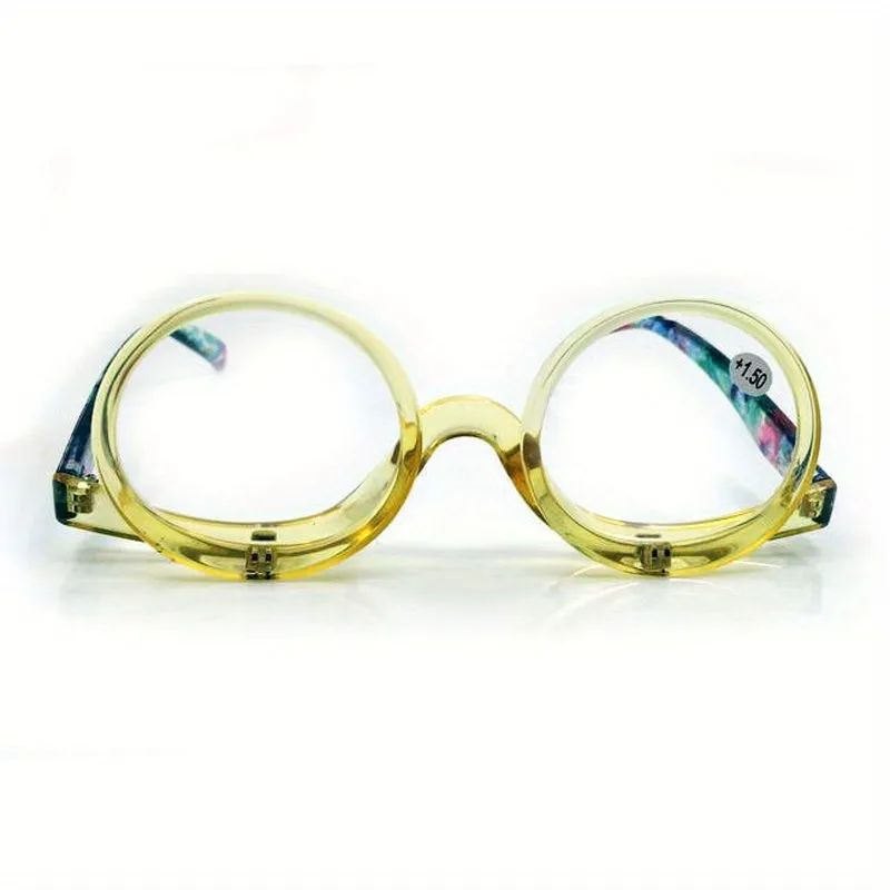 Makeup Glasses with Magnifying Flip Down Lenses for Women