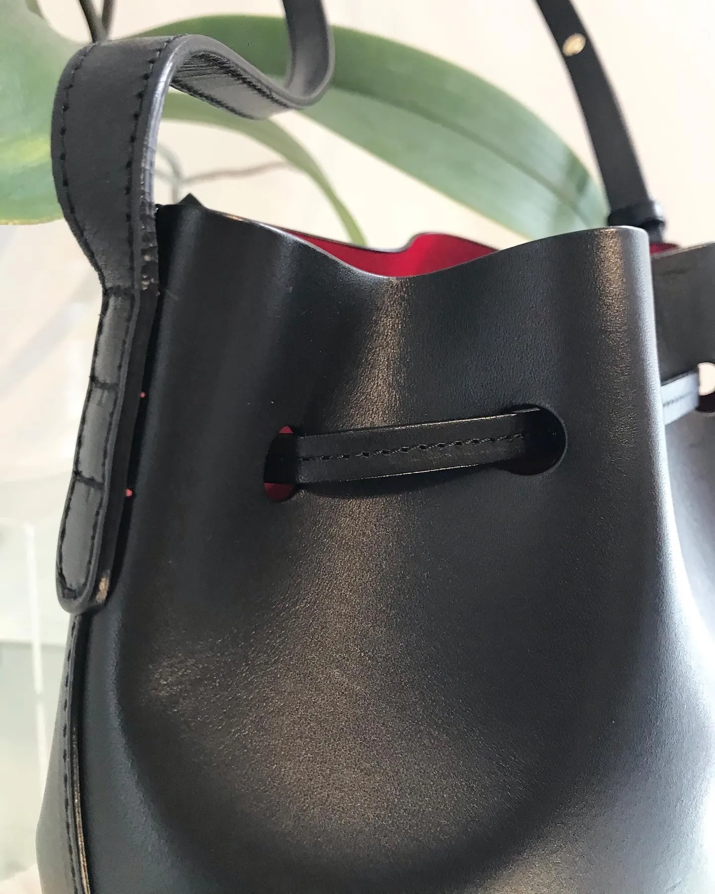 MANSUR GAVRIEL Leather Mini Bucket Bag