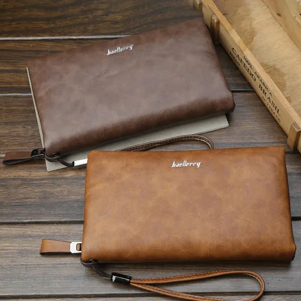 Men Multifunctional Long Business Wallet Phone Bag Clutch