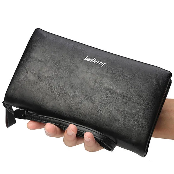 Men Multifunctional Long Business Wallet Phone Bag Clutch