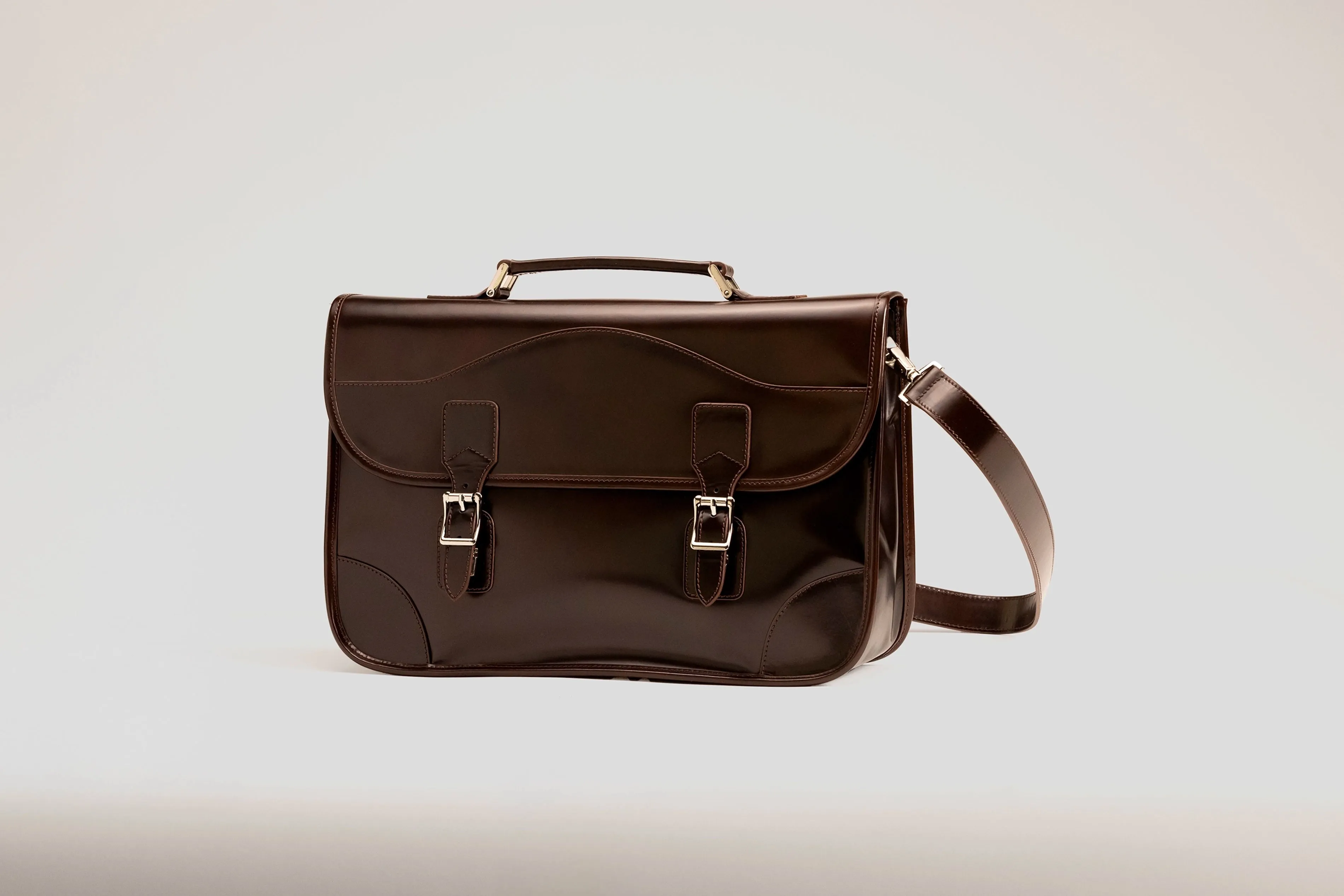 Messenger Bag - Glossy Brown