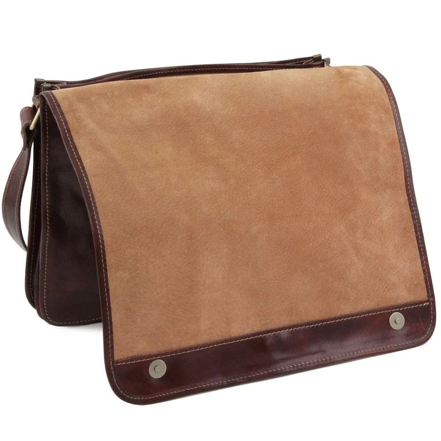 Messenger Double - Leather Laptop Messenger Bag