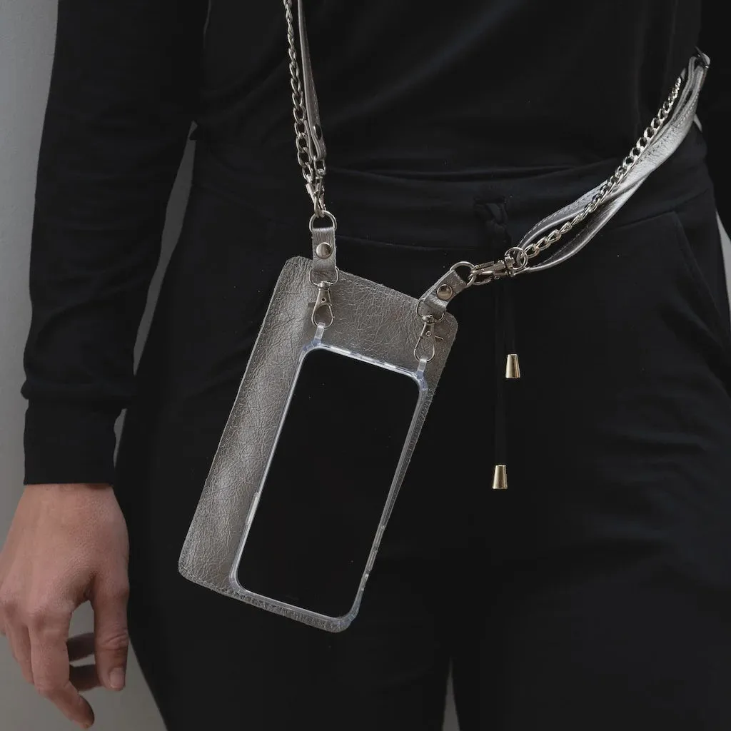 Metallic Leather Purse and Strap