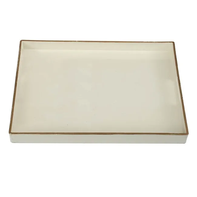 Mimosa Rectangle Tray in White