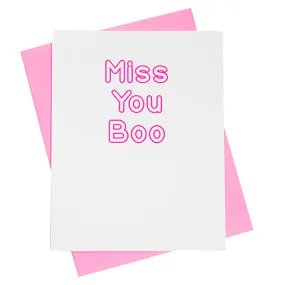 Miss You Boo Greeting Card (18105)