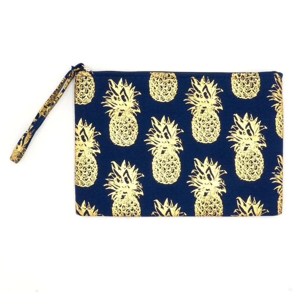 MP0134 Gold Foil Pineapple Pouch/Make-up Bag