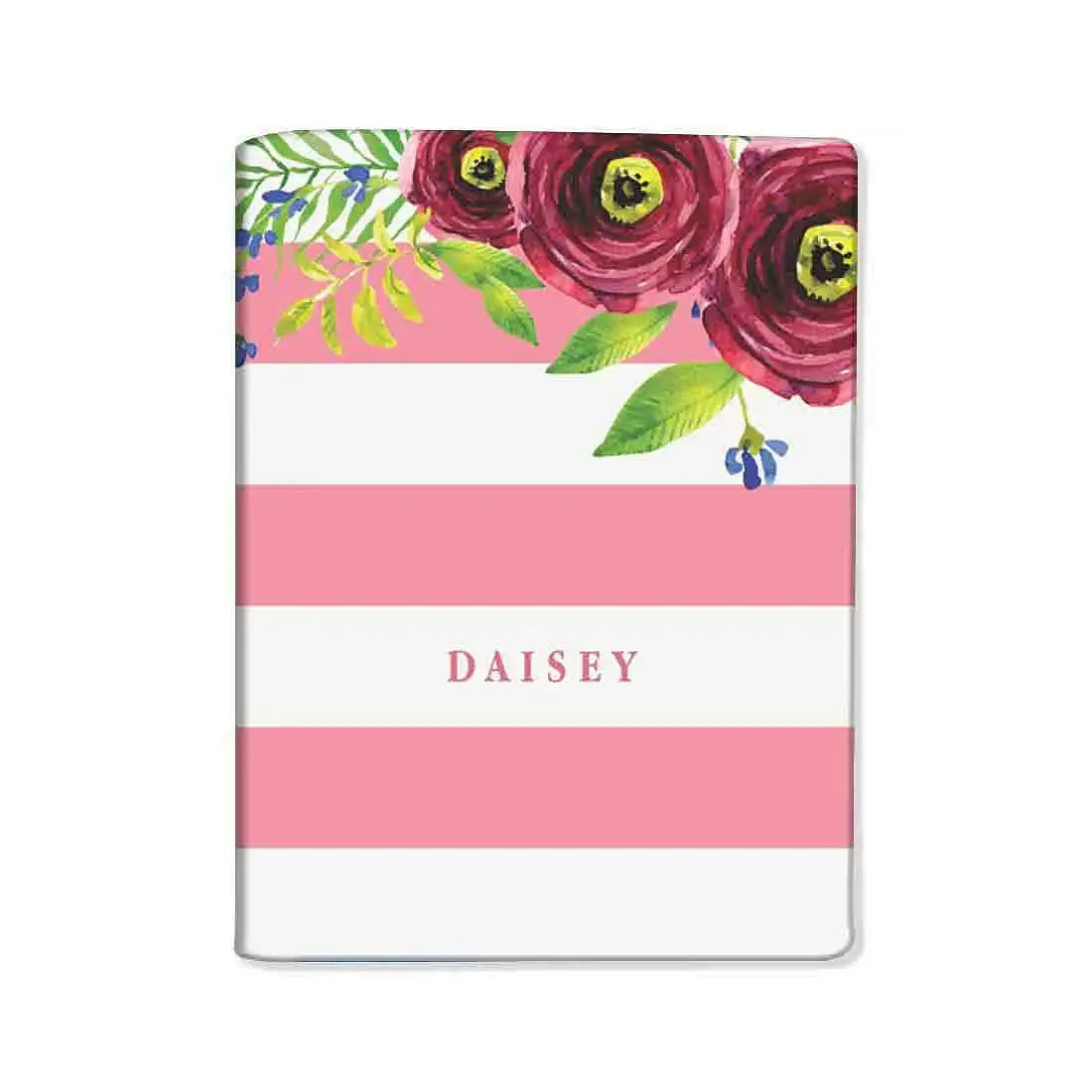 New Customized Passport Holder - Pink Strips