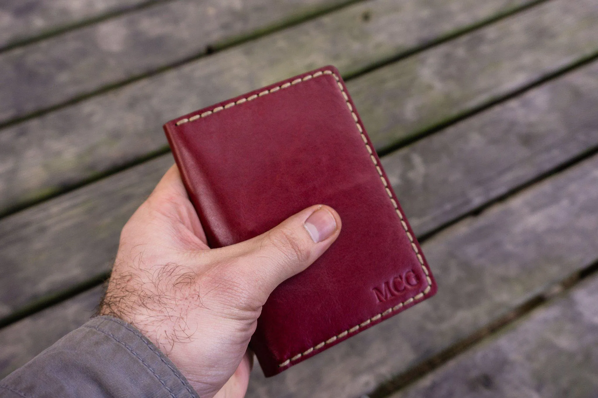 No.06 Leather Passport Holder-Red 1