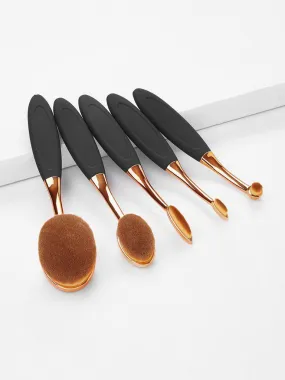 Oval Toothbrush Shaped Makeup Brush Set