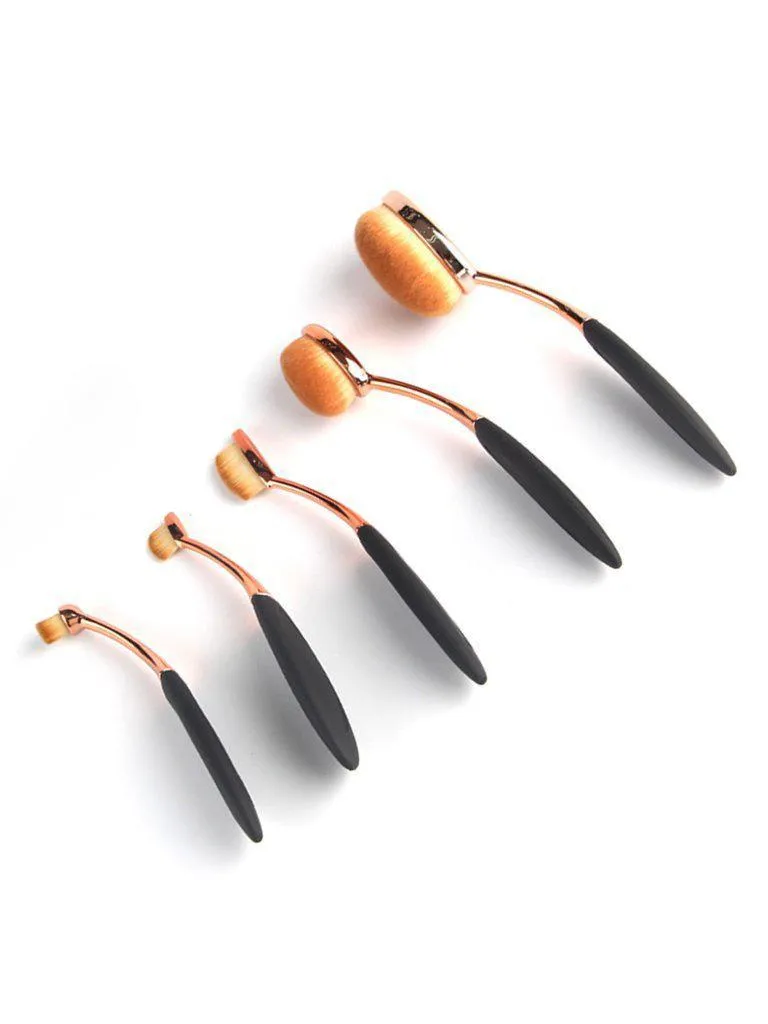 Oval Toothbrush Shaped Makeup Brush Set