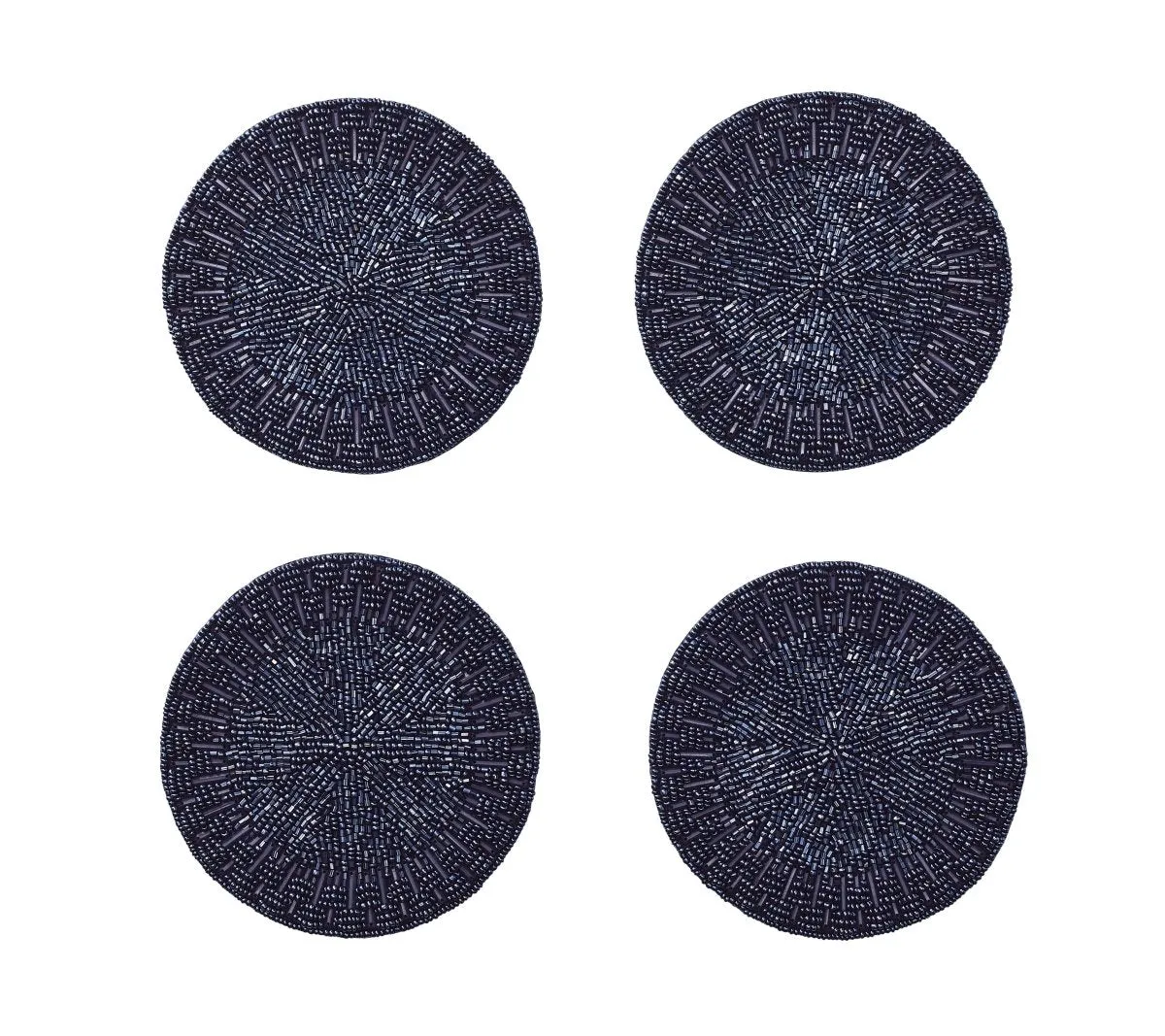 Palisade Coaster in Navy Set of 4 in a Gift Bag by Kim Seybert