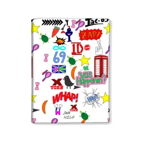 Passport Cover Travel Wallet Holder -Teen Scrapbook Art