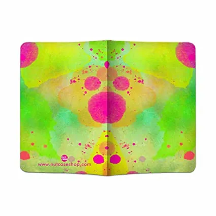 Passport Cover Travel Wallet Holder -Watercolors Paint Green