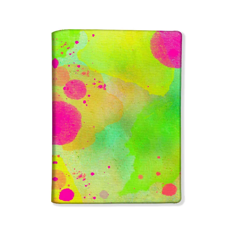 Passport Cover Travel Wallet Holder -Watercolors Paint Green