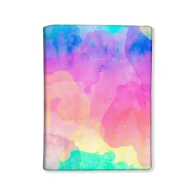 Passport Cover Travel Wallet Holder -Watercolors Paint Mix Colors