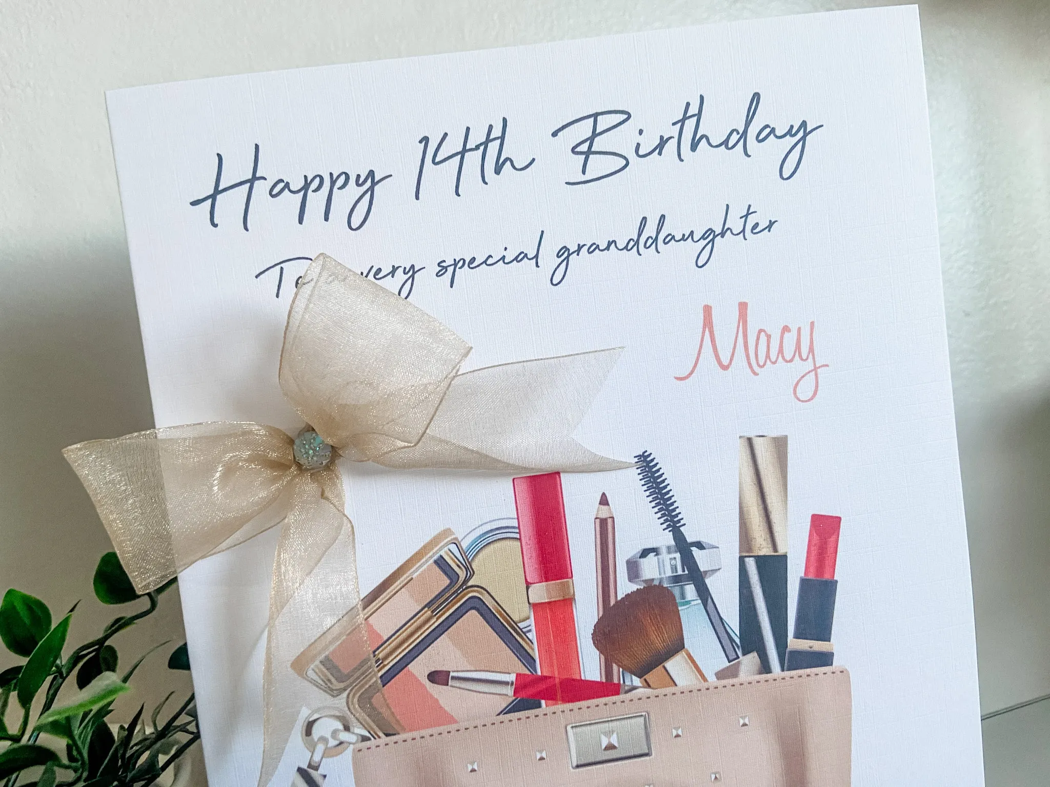 Personalised Birthday Card Makeup Bag