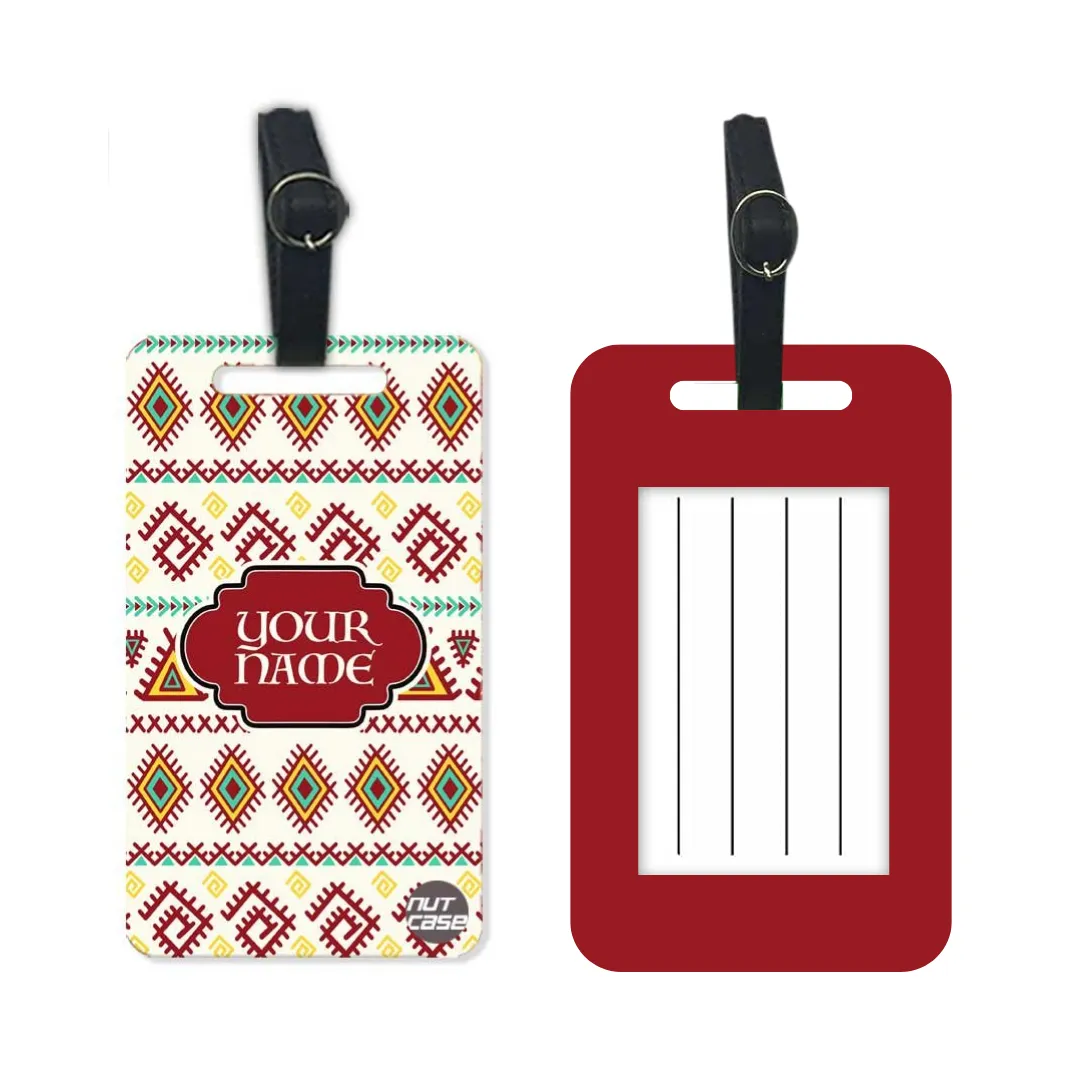 Personalised Passport Cover Luggage Tag Set - Beautiful Geometric Design