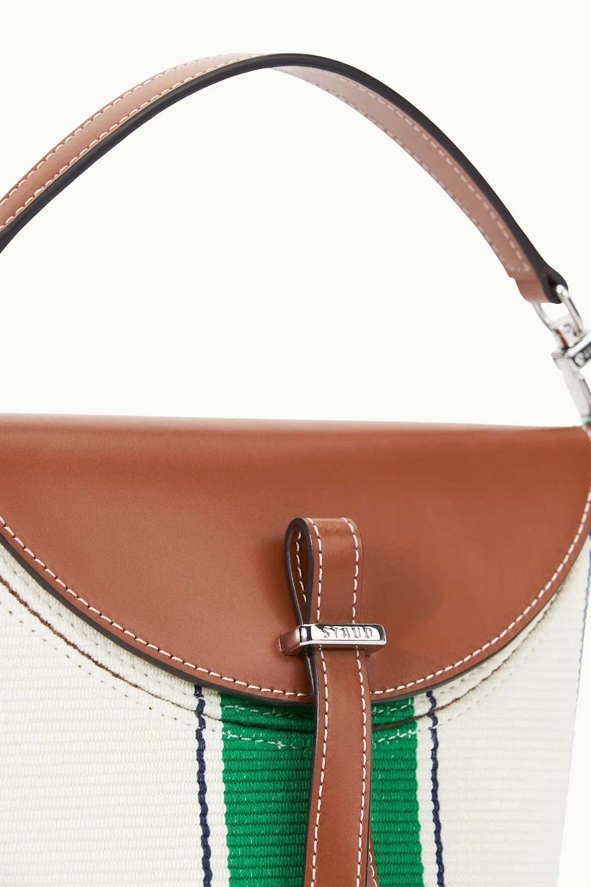 PHOEBE CONVERTIBLE BUCKET BAG | BUNGALOW STRIPE