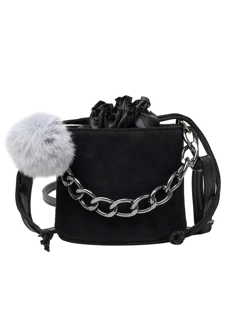 PomPom Bucket Handbag