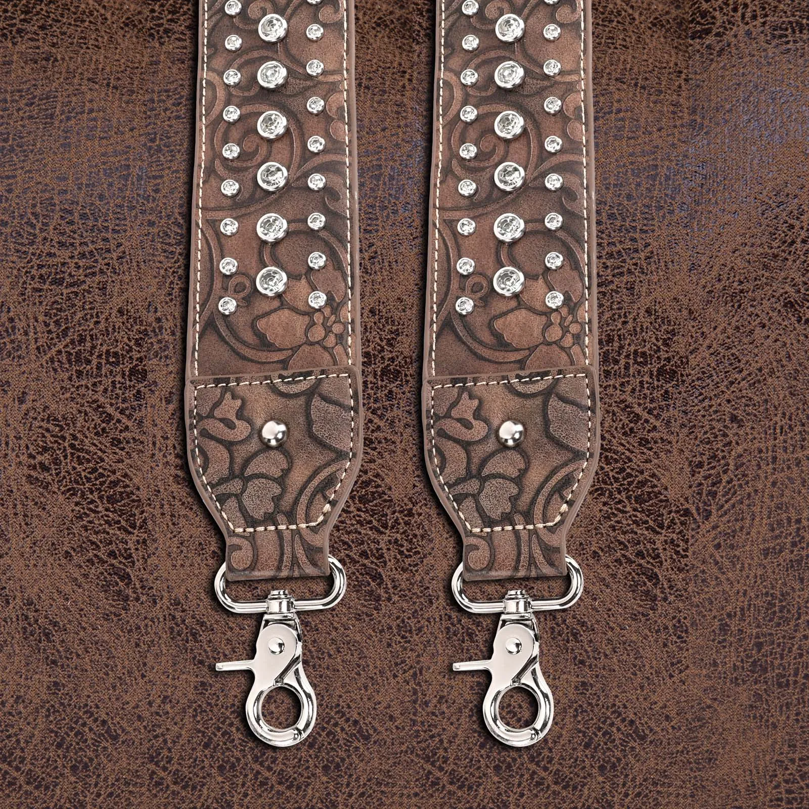 PST-1005  Montana West Western Bling Bling Guitar Style Crossbody Strap