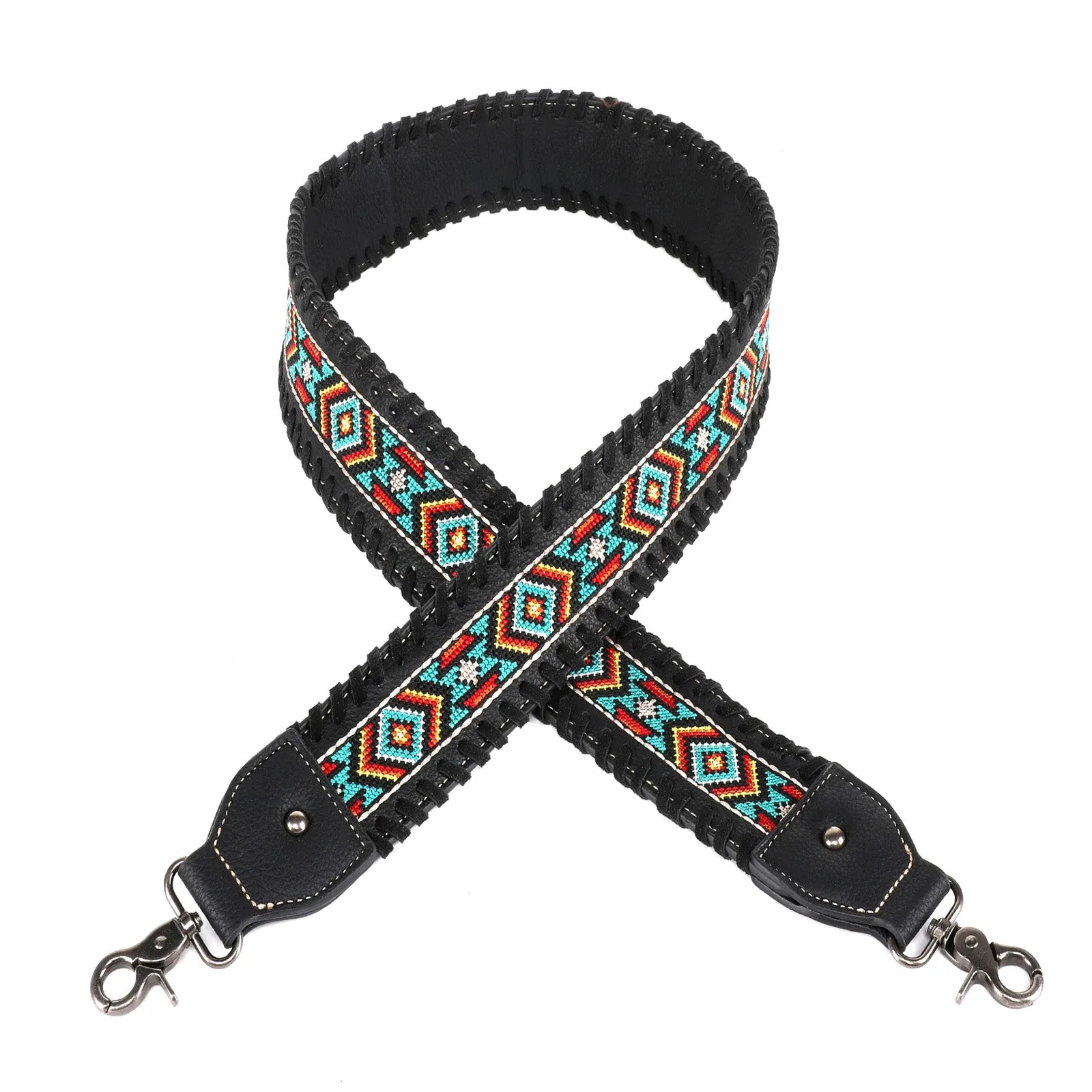 PST-1013  Montana West Western Guitar Style Embroidered Aztec Crossbody Strap