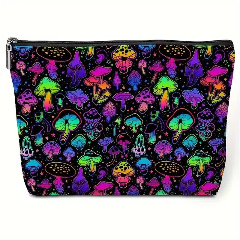 Psychedelic Mushroom Makeup Bag