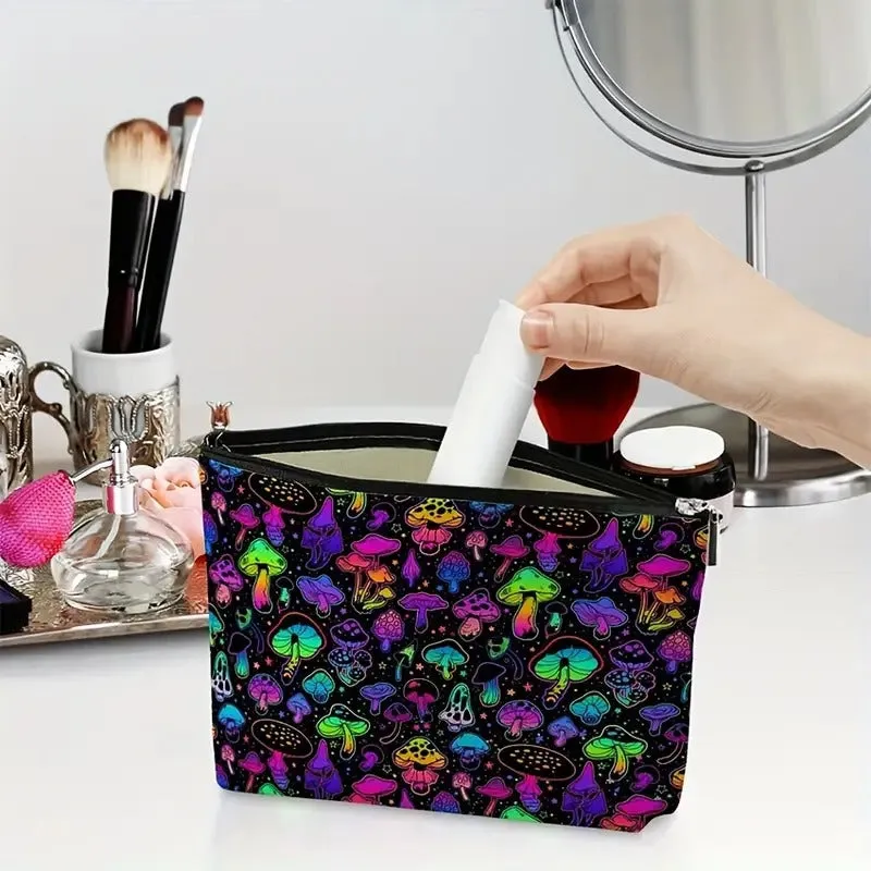 Psychedelic Mushroom Makeup Bag